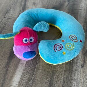 Kids Neck Pillow for Traveling Cute Dog Plush Toy with Chin Support Kids